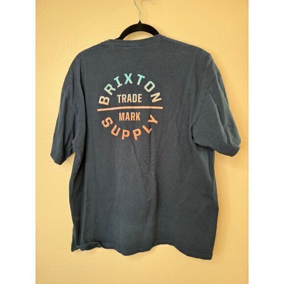 Brixton Men's Blue Shirt Size‎ X-Large short sleeve t-shirt standard fit cotton - Picture 4 of 6